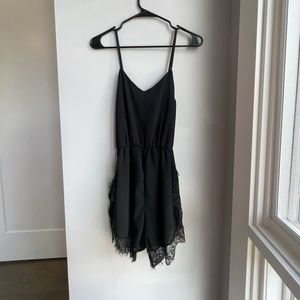 Purple Month Black Romper Size: M
